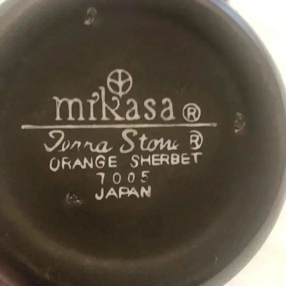 Mikasa Orange Sherbet creamer and sugar set. - Picture 6 of 6